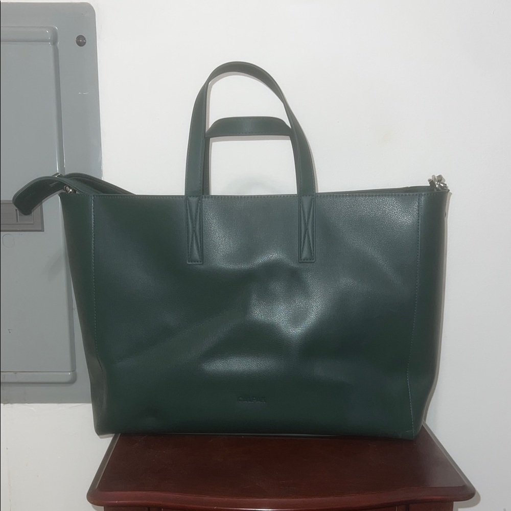 Calpak Dark Green Tote Bag